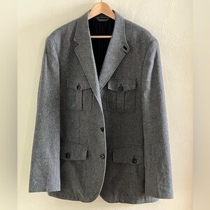 TASSO ELBA men’s blended wool jacket sz L